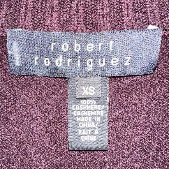 Robert Rodriguez 100% Cashmere Boat Neck Long Sleeve Purple Plum Sweater Size XS - Picture 2 of 13